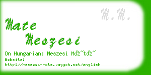 mate meszesi business card